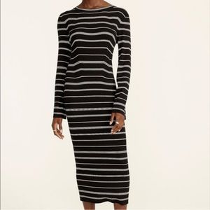 J. Crew NWT Ribbed Stripe Sweater Dress M